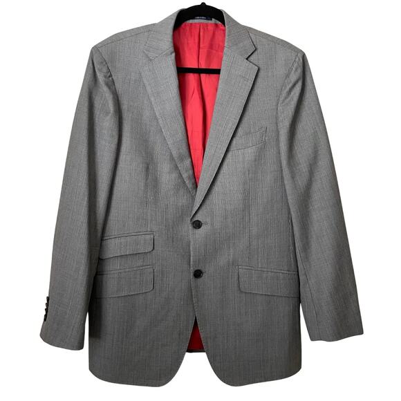 Suitsupply Blazer Men US 40 Gray Sienna Wool Reda Super 130s‎ Sport Coat Jacket